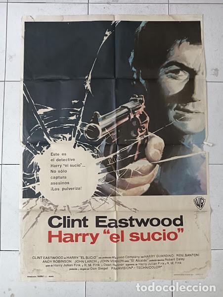 Cine: VKD 2471 HARRY EL SUCIO CLINT EASTWOOD POSTER ORIGINAL 70X100 ESTRENO