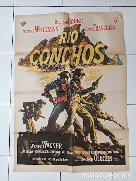 Cine: VKD 2475 RIO CONCHOS GORDON DOUGLAS RICHARD BOONE MAC POSTER ORIGINAL 70X100 ESTRENO