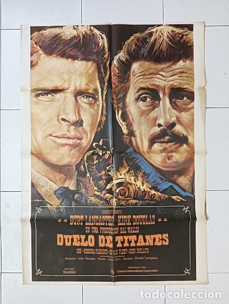 Cine: VKD 2476 DUELO DE TITANES BURT LANCASTER KIRK DOUGLAS MAC POSTER ORIGINAL 70X100 ESPA&Ntilde;OL
