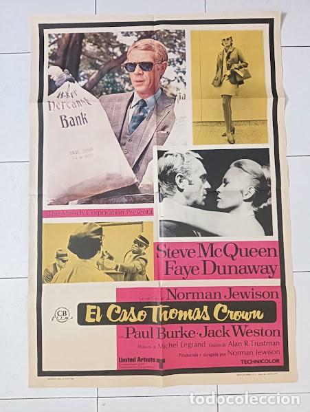 Cine: VKD 2477 EL CASO THOMAS CROWN STEVE MCQUEEN FAYE DUNAWAY POSTER ORIGINAL 70X100 ESTRENO