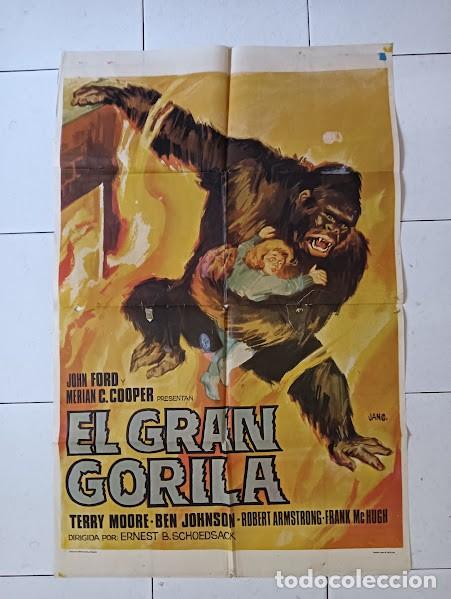 Cine: VKD 2481 EL GRAN GORILA BEN JOHNSON KONG FILM JANO POSTER ORIGINAL 70X100 ESPA&Ntilde;OL R-68