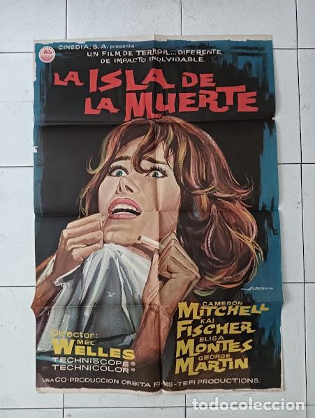 Cinema: CPE 0020 LA ISLA DE LA MUERTE CAMERON MITCHELL ELISA MONTES ALBERICIO POSTER ORIGINAL 70X100 ESTRENO