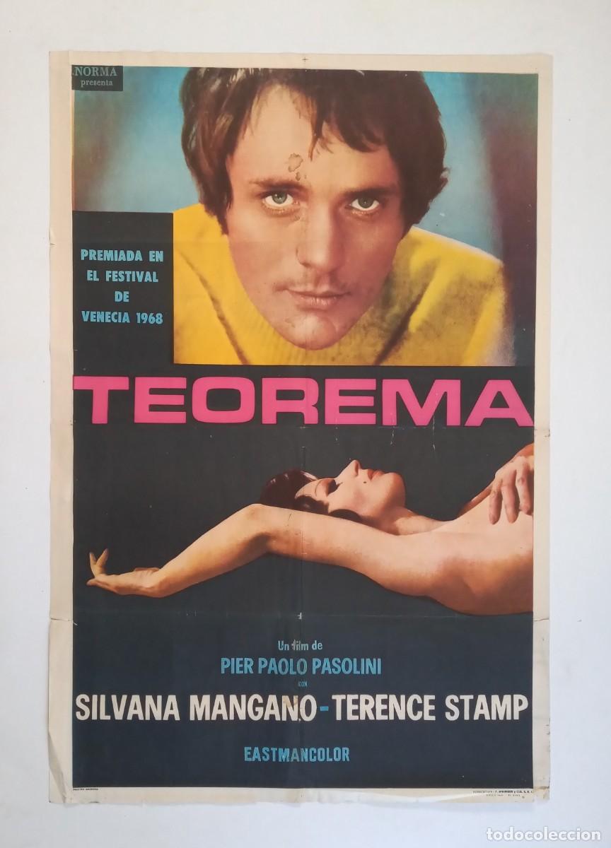 Cine: TEOREMA (1968) cartel argentino 75 x 110 litografico PIERRE PAOLO PASSOLINI TERENCE STAMP