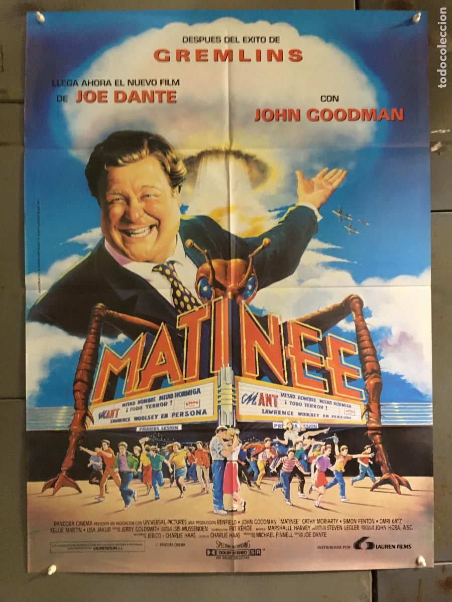 Cine: AFN76 MATINEE JOE DANTE JOHN GOODMAN POSTER ORIGINAL ESTRENO 70X100