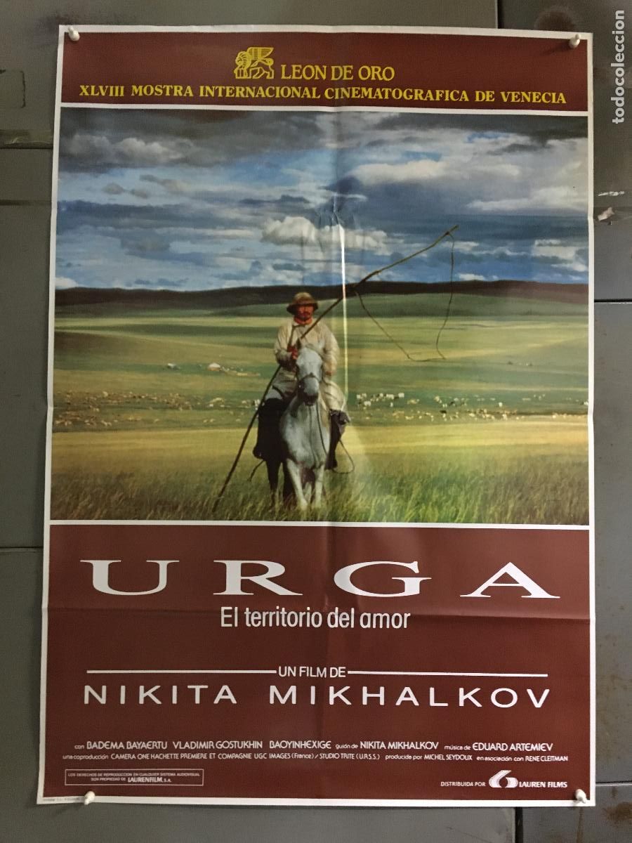 Cine: AFN77 URGA NIKITA MIKHALKOV POSTER ORIGINAL 70X100 ESTRENO H8
