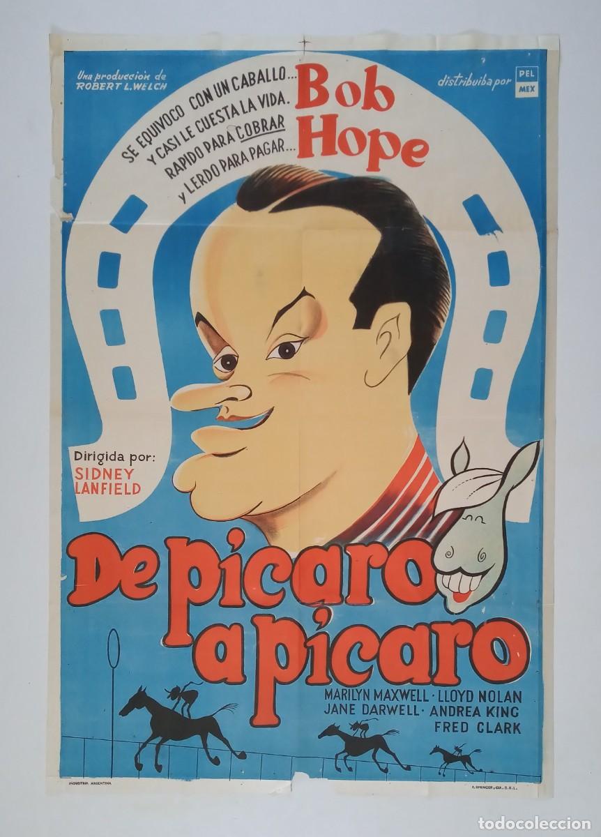 Cine: THE LEMON DROP KID (1951) cartel argentino 75 x 110 litografico BOB HOPE TURF FRANK TASHLIN