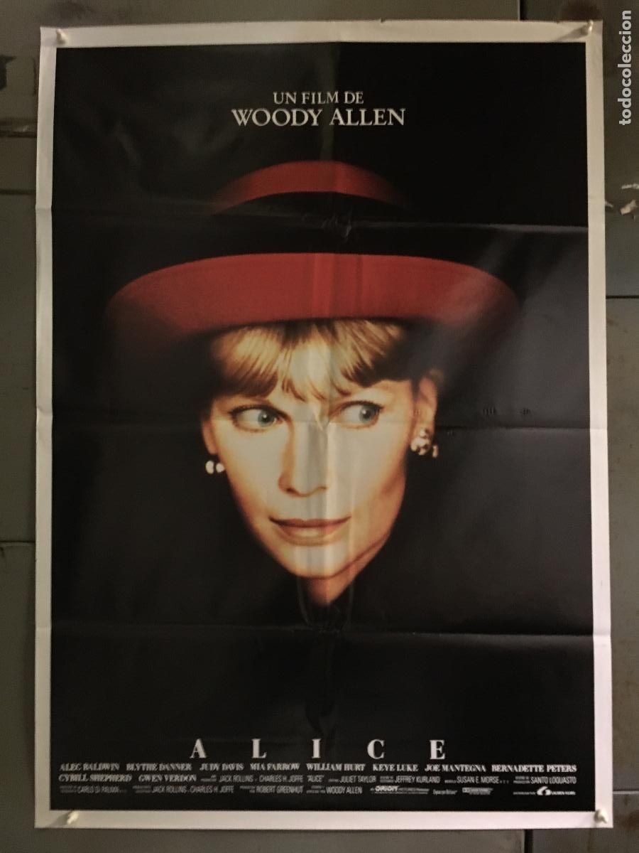 Cin&eacute;ma: AFN79 ALICE WOODY ALLEN MIA FARROW POSTER ORIGINAL ESTRENO 70X100 H7