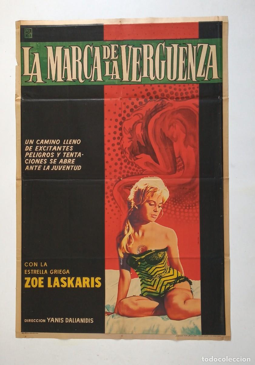 Cine: La marca de la verg&uuml;enza La basura (1961) cartel argentino 75 x 110 litografico ZOE LASKARIS Grecia