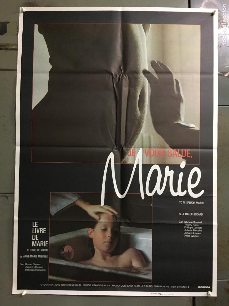 Cin&eacute;ma: AFN80 JE VOUS SALUE MARIE JEAN-LUC GODARD POSTER ORIGINAL 70X100 ESTRENO H5