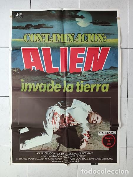 Cine: VKD 2488 CONTAMINACION ALIEN INVADE LA TIERRA LEWIS COATES POSTER ORIGINAL 70X100 ESTRENO