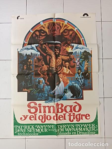 Cine: VKD 2490 SIMBAD Y EL OJO DEL TIGRE JANE SEYMOUR RAY HARRYHAUSEN POSTER ORIGINAL 70X100 ESTRENO