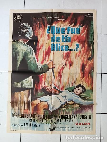 Cine: VKD 2492 QUE FUE DE TIA ALICE GERALDINE PAGE POSTER ORIGINAL 70X100 ESTRENO
