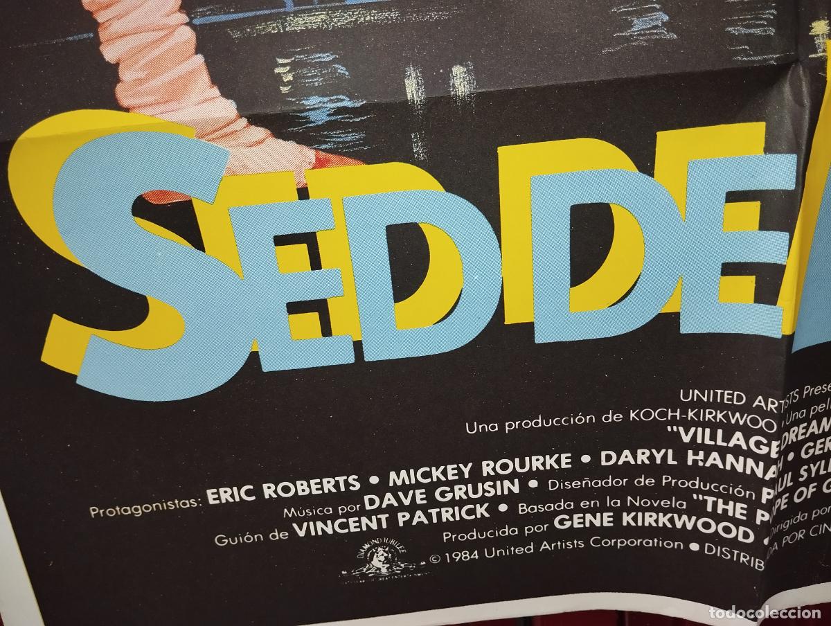 Cine: CARTEL DE CINE ORIGINAL SED DE PODER MICKEY ROURKE - Foto 2