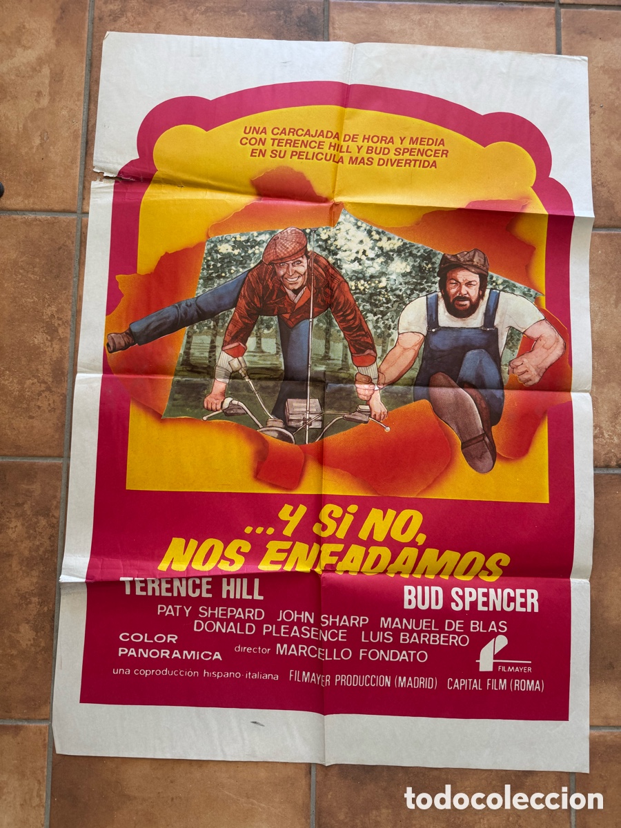 Cine: Y SI NO, NOS ENFADAMOS TERENCE HILL POSTER ORIGINAL 70X100 ESTRENO