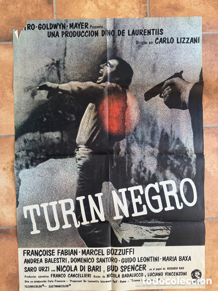 Cine: TURIN NEGRO BUD SPENCER POSTER ORIGiNAL 70X100 ESTRENO