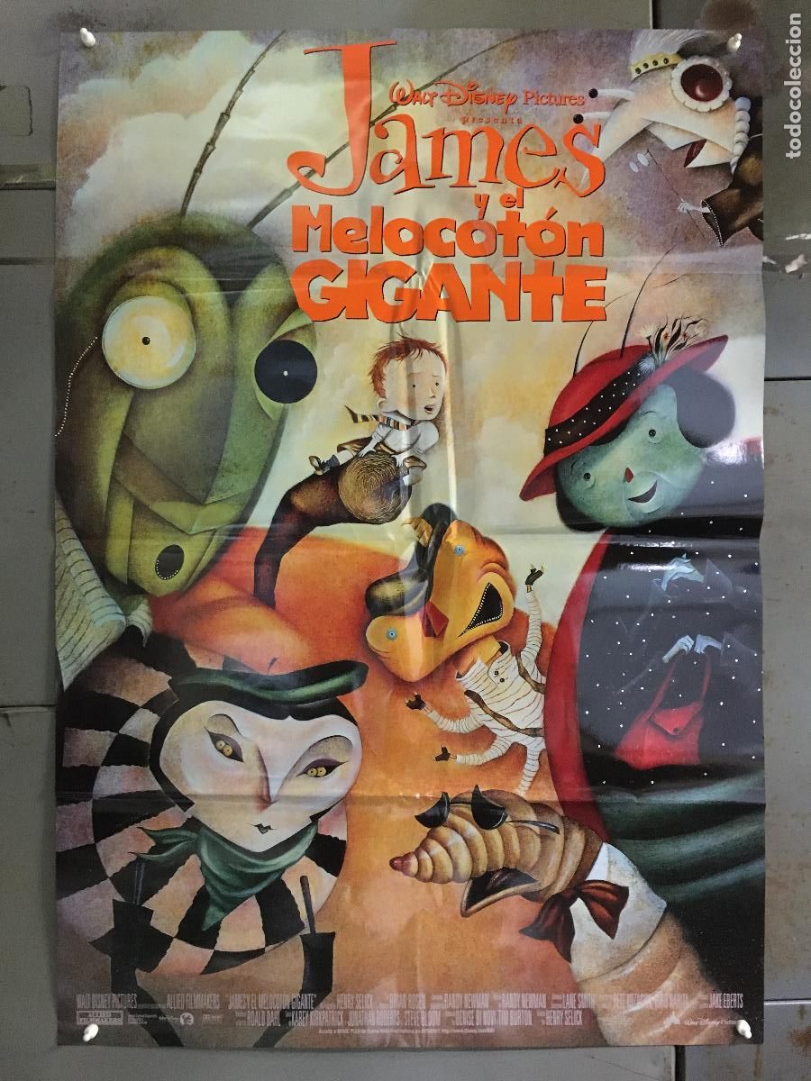 Cine: AFN85 JAMES Y EL MELOCOTON GIGANTE WALT DISNEY POSTER ORIGINAL ESTRENO 70X100 h4