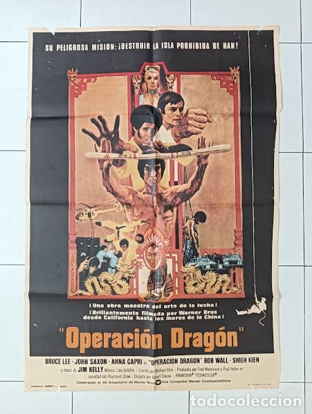 Cine: VKD 2507 OPERACION DRAGON BRUCE LEE BOB PEAK POSTER ORIGINAL 70X100 ESTRENO B