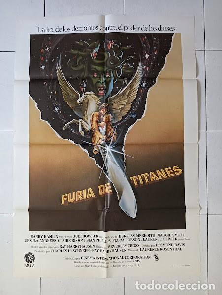 Cine: VKD 2512 FURIA DE TITANES RAY HARRYHAUSEN HARRY HAMLIN POSTER ORIGINAL 70X100 ESTRENO