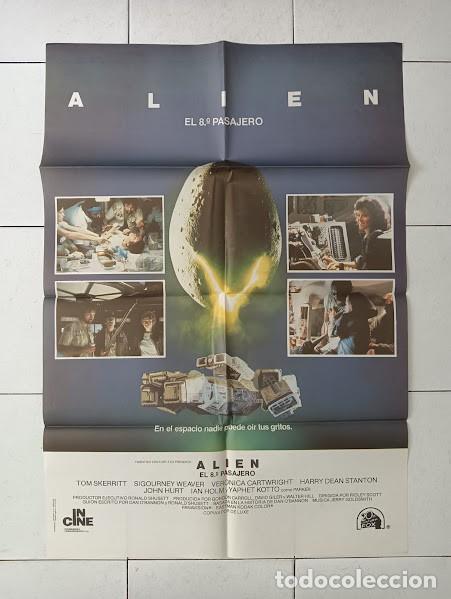 Cine: VKD 2513 ALIEN EL OCTAVO PASAJERO RIDLEY SCOTT SIGOURNEY WEAVER POSTER ORIGINAL 70X100 ESTRENO