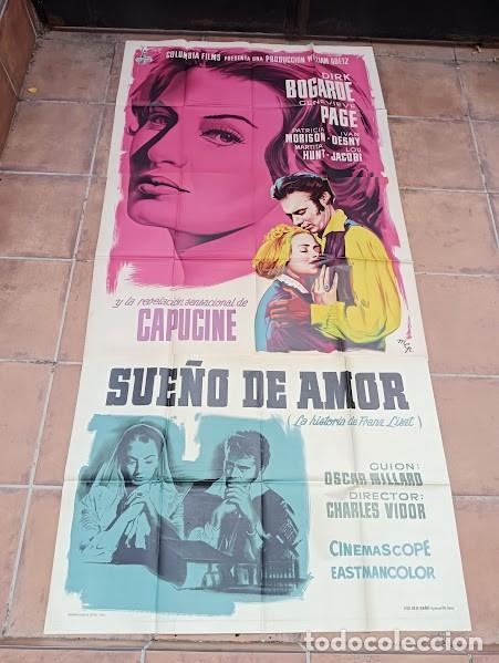 Cine: SMP 2480 SUE&Ntilde;O DE AMOR DIRK BOGARDE CAPUCINE GENEVIEVE PAGE MCP POSTER ORIGINAL 3 hojas 100X205 ESTR