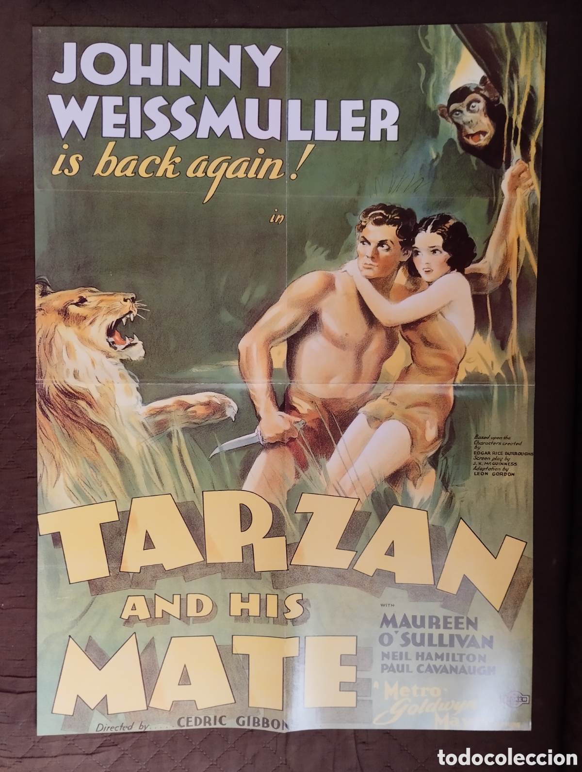 Cine: Poster del actor Johnny Weissmuller. - Foto 2