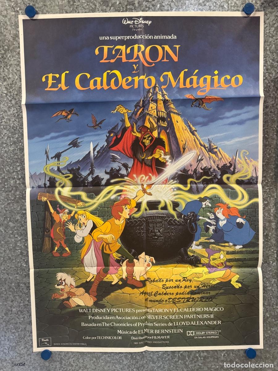 Cine: Taron el caldero magico, Animacion, Disney, A&ntilde;o 1985, POSTER ORIGINAL