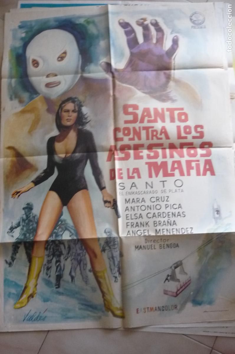 Cine: cartel cine 1 x70 santo contra los asesinos de la mafia