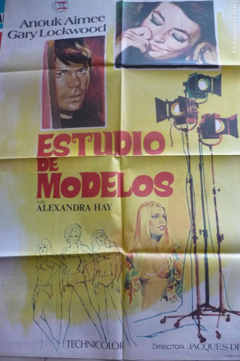 Cine: cartel cine 1 x 7o estudio de modelos.-anouk aimee