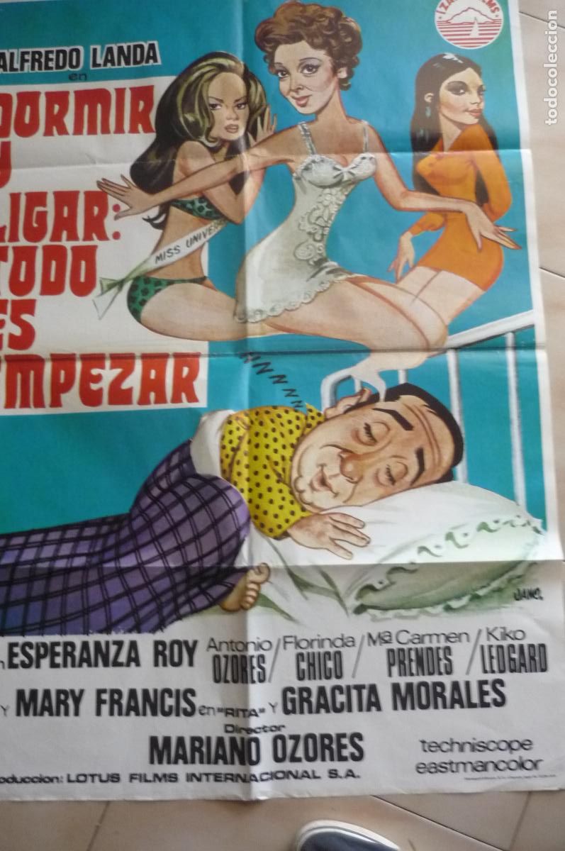 Cine: cartel cine 1 x 7o dormir y ligar todo es empezar alfredo landa