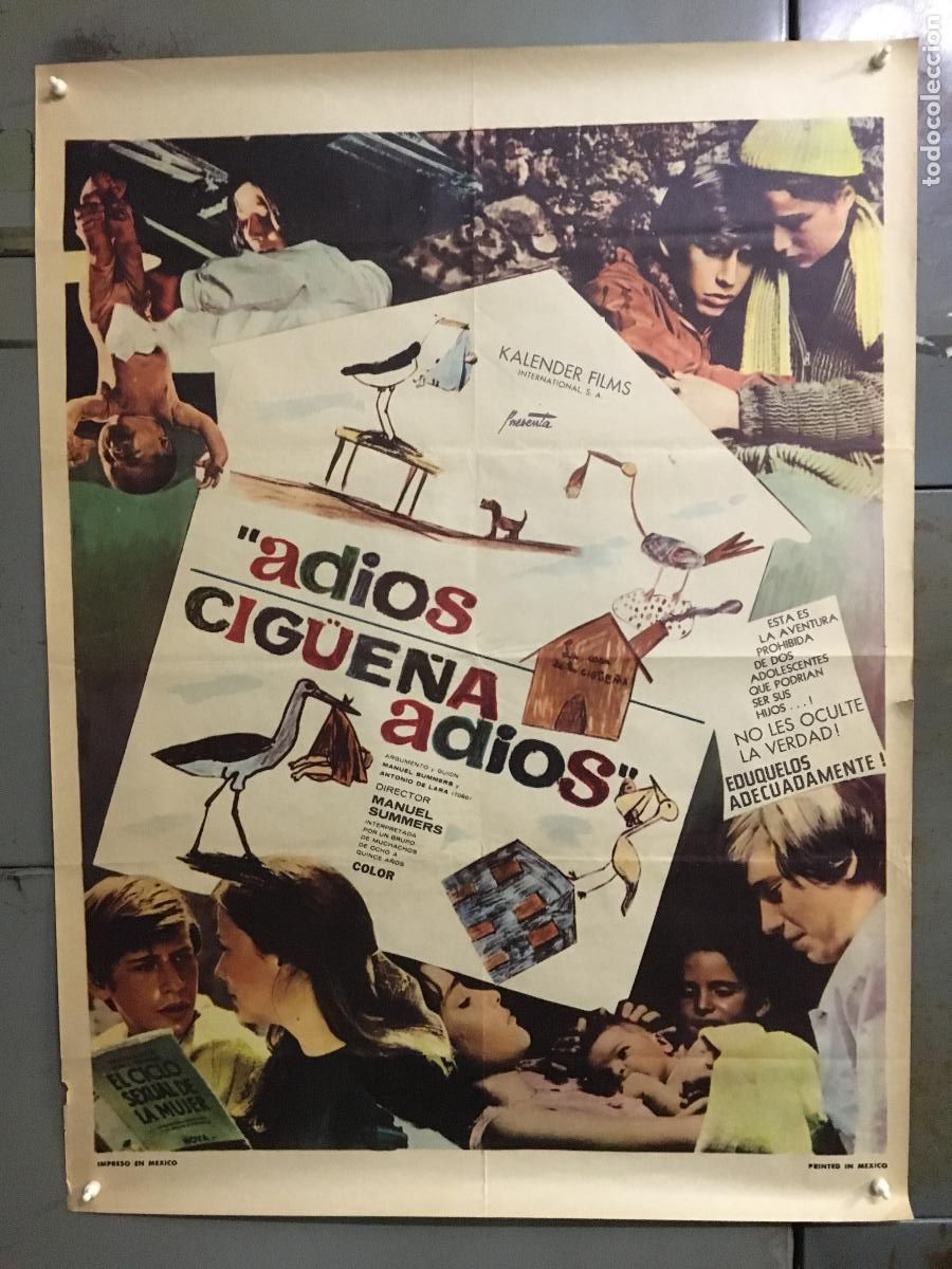Cine: R0382 ADIOS CIG&Uuml;E&Ntilde;A ADIOS MANUEL SUMMERS POSTER ORIGINAL MEJICANO 70X94