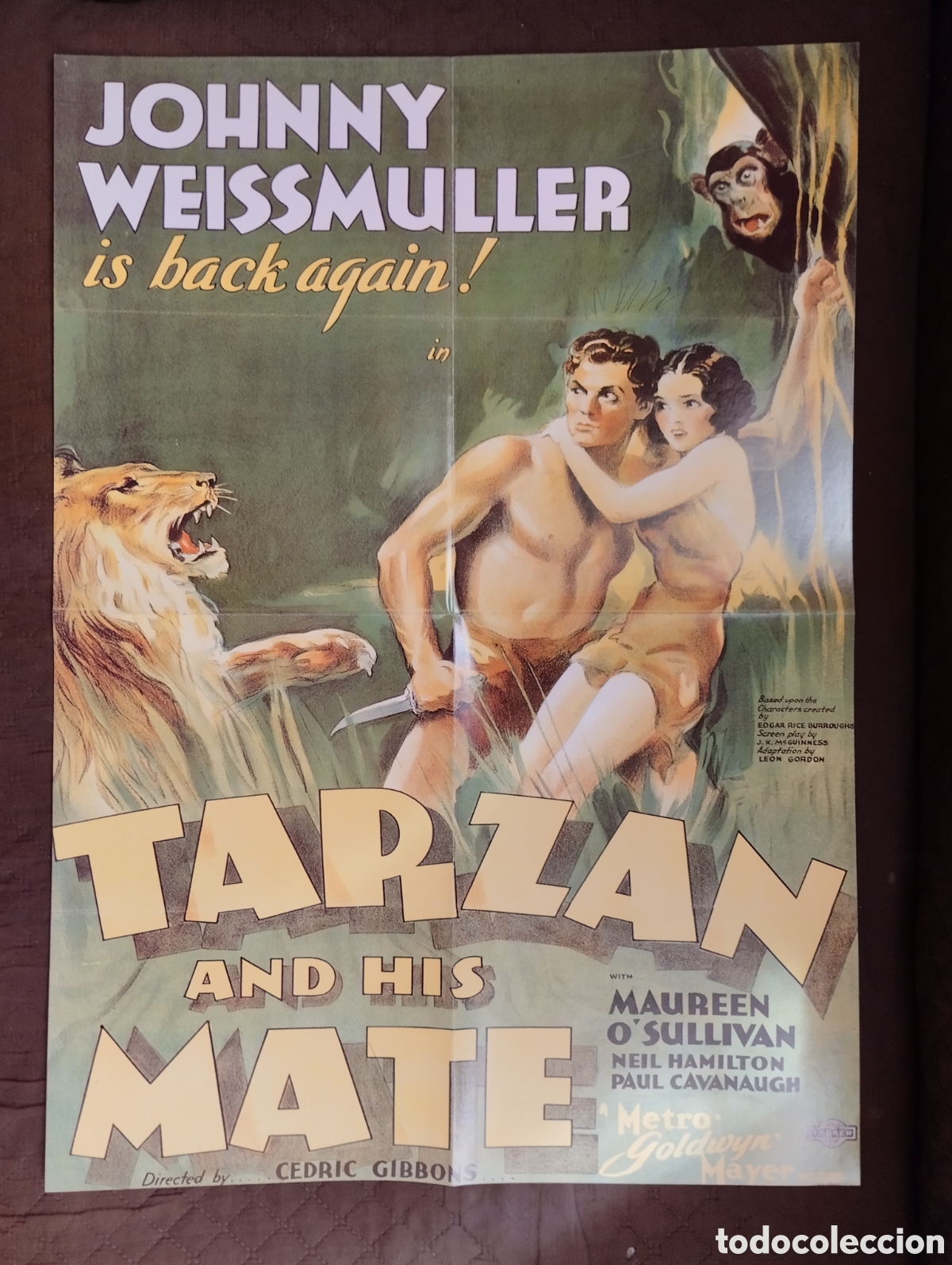 Cine: Poster de la pelicula Tarzan y su compa&ntilde;era - 1934.