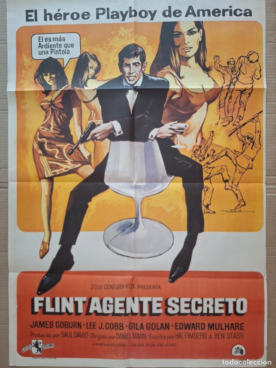 Cine: CARTEL CINE PELICULA FLINT AGENTE SECRETO JAMES COBURN A&Ntilde;O 1976 A 239