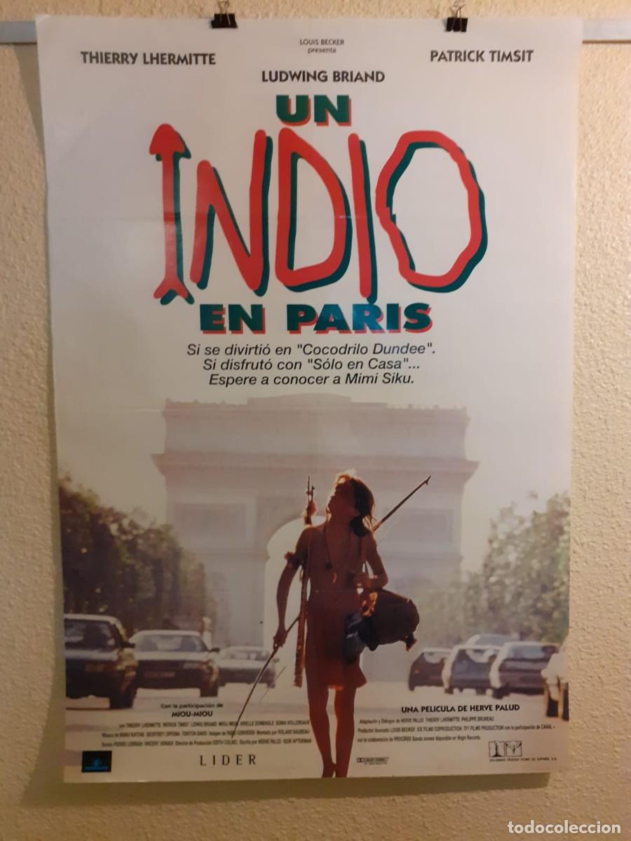 Cine: Un Indio en Par&iacute;s Cartel Original De Cine 1994 Estreno Espa&ntilde;a