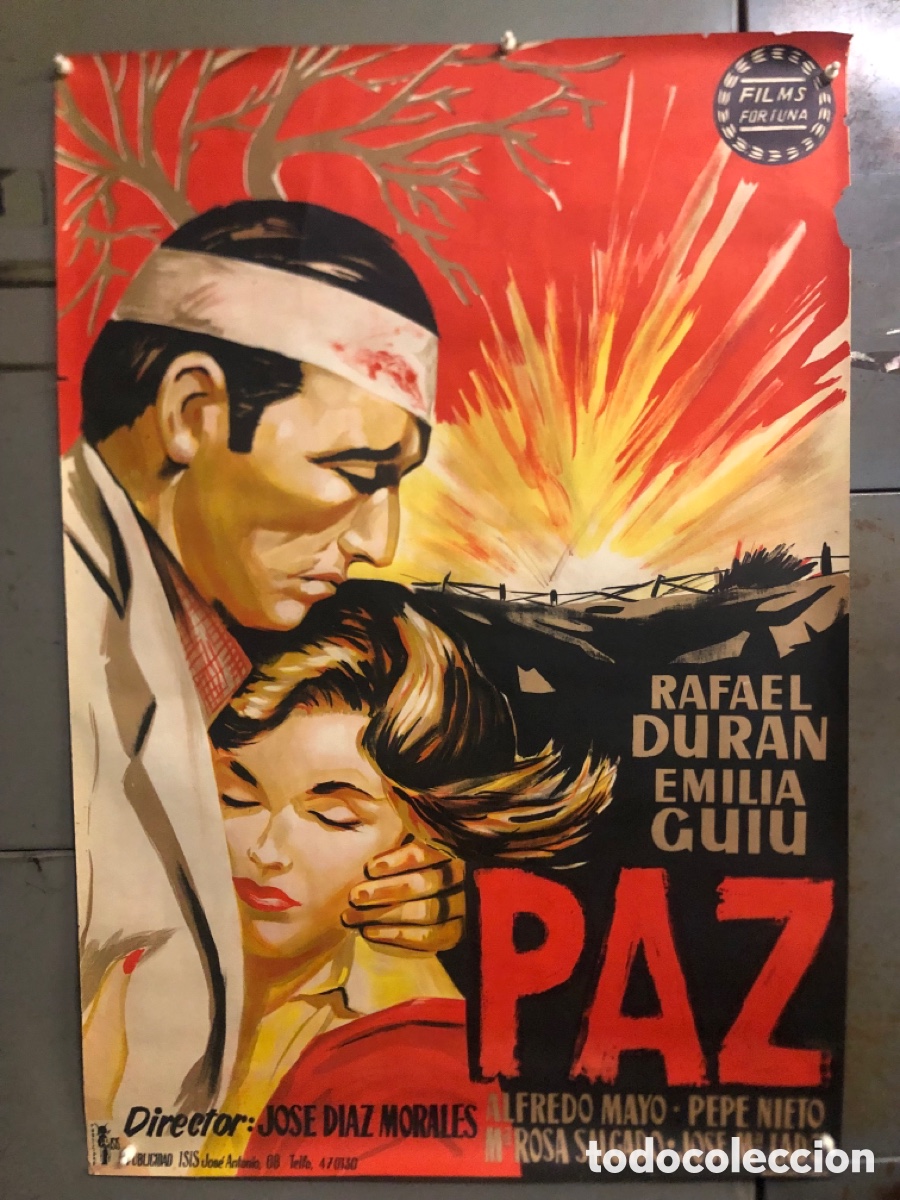 Cin&eacute;ma: R0393 PAZ RAFAEL DURAN POSTER ORIGINAL 70X100 ESTRENO LITOGRAFIA sin doblar