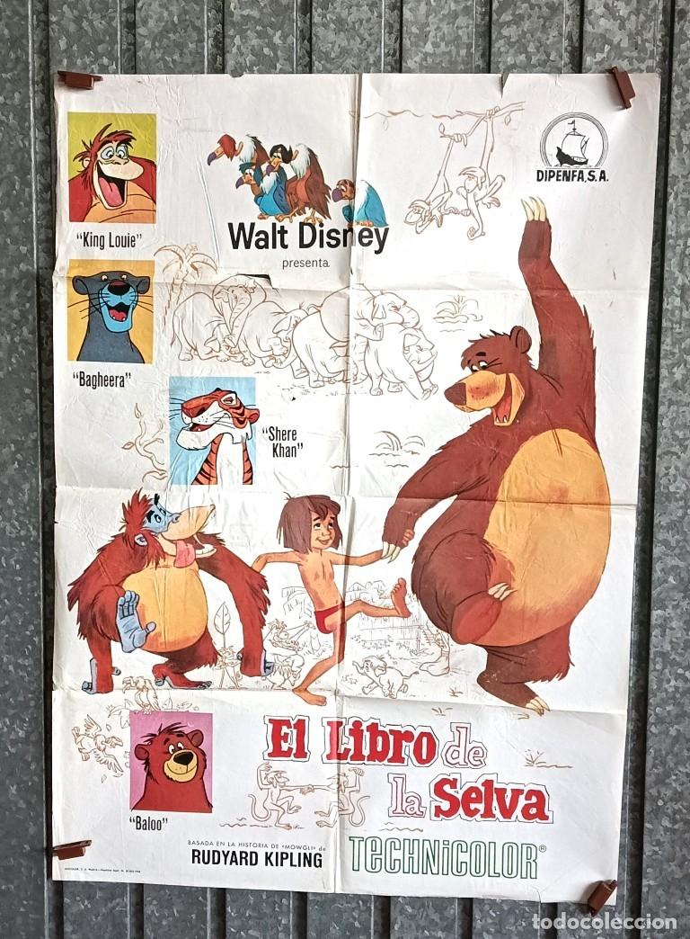 Cine: Cartel EL LIBRO DE LA SELVA - Walt Disney - Con alguna peque&ntilde;a raja ver fotos