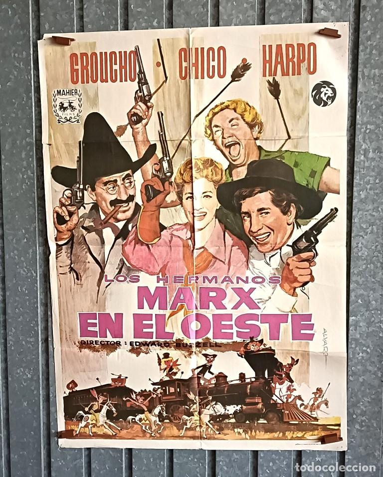Cine: Cartel LOS HERMANOS MARX EN EL OESTE - Se distribuy&oacute; en Espa&ntilde;a en 1944