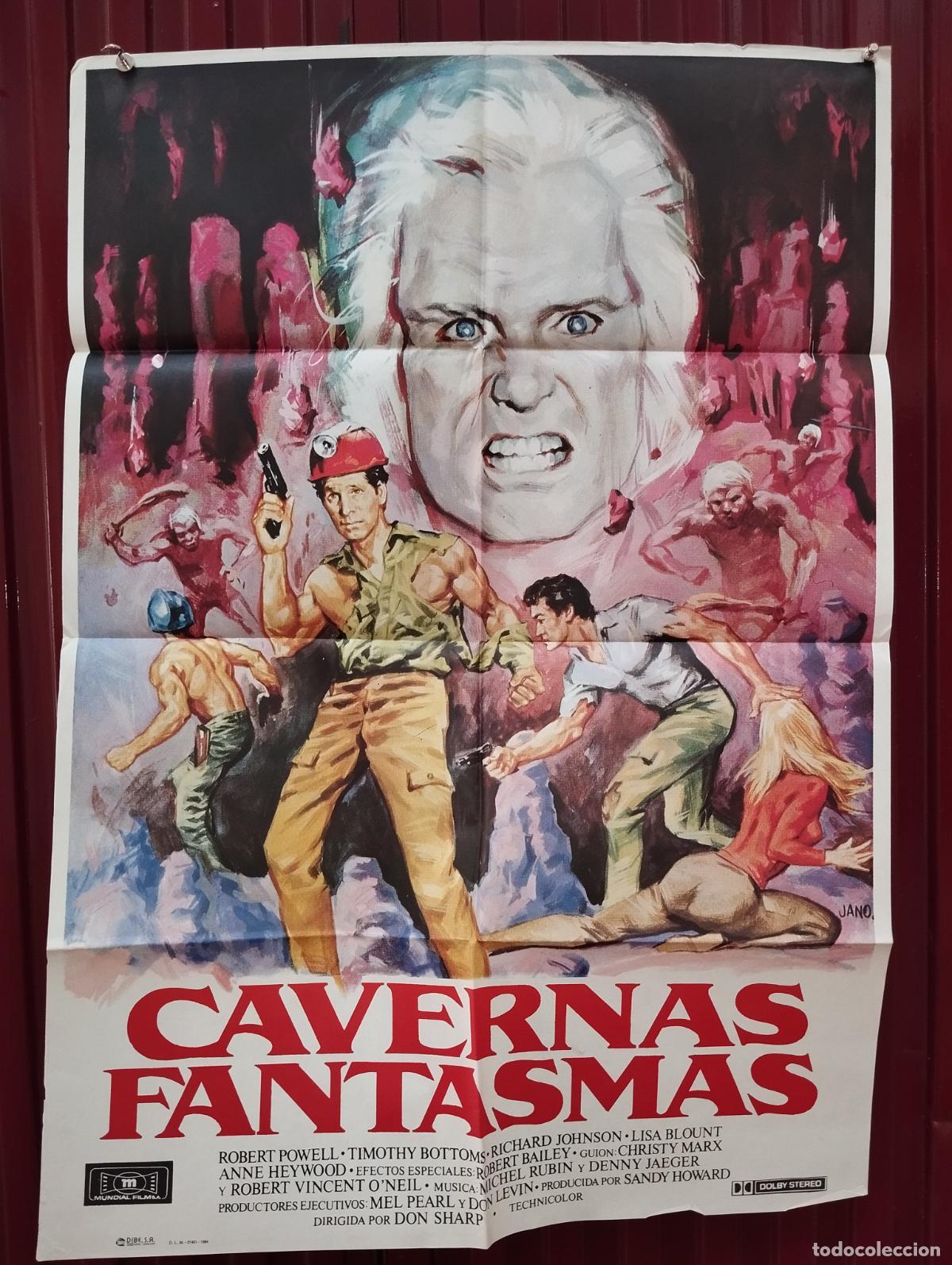 Cine: CARTEL DE CINE ORIGINAL CAVERNA FANTASMAS DISE&Ntilde;O JANO
