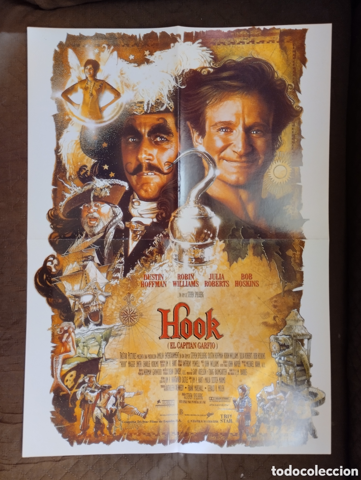 Cine: Poster de la pelicula Hook (el capitan garfio).