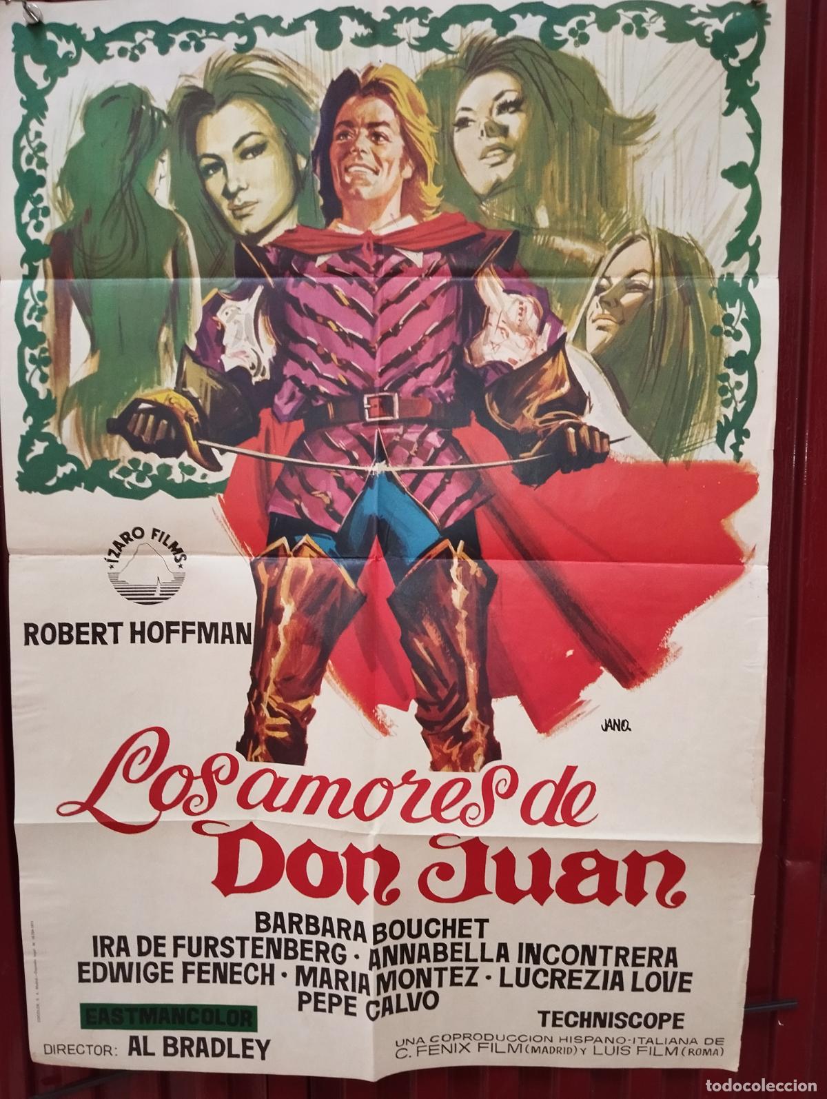 Cine: CARTEL DE CINE ORIGINAL LOS AMORES DE DON JUAN dise&ntilde;o Jano