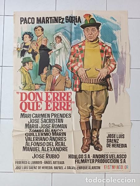 Cine: VKD 2529 DON ERRE QUE ERRE PACO MARTINEZ SORIA MARI CARMEN PRENDES POSTER ORIGINAL ESTRENO 70X100