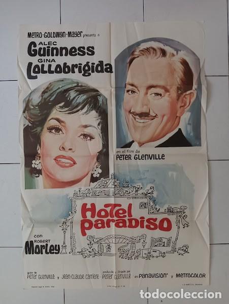 Cine: VKD 2531 HOTEL PARADISO GINA LOLLOBRIGIDA ALEC GUINNESS POSTER ORIGINAL 70X100 ESTRENO