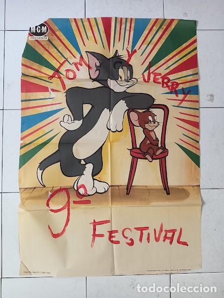 Cine: VKD 2533 TOM Y JERRY ANIMACION MGM POSTER ORIGINAL 70X100 ESTRENO