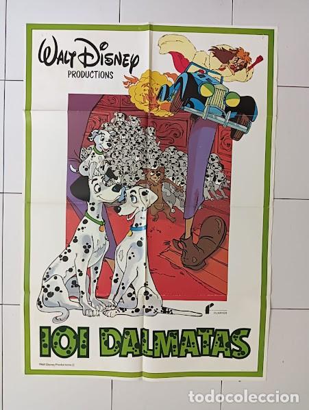 Cine: VKD 2537 101 DALMATAS WALT DISNEY ANIMACION POSTER ORIGINAL 70X100 ESPA&Ntilde;OL R-81
