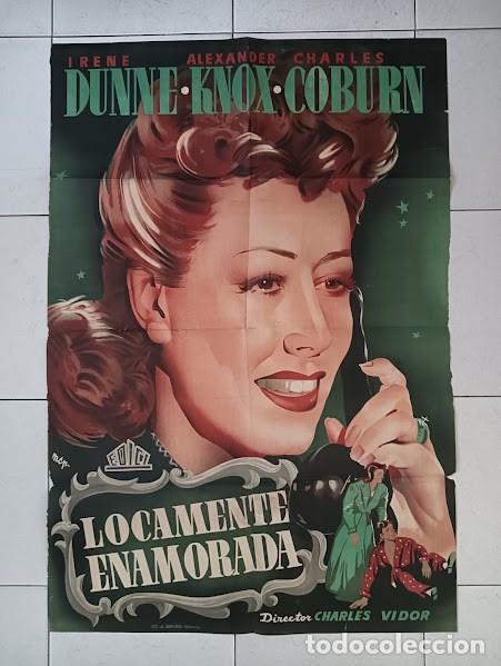 Cine: SMP 2497 LOCAMENTE ENAMORADA IRENE DUNNE CHARLES COBURN POSTER ORIGINAL 70X100 ESTRENO LITOGRAFIA
