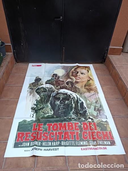 Cinema: EPX 0603 LA NOCHE DEL TERROR CIEGO AMANDO DE OSSORIO ESPECTACULAR POSTER ORIGINAL ITALIANO 140X200