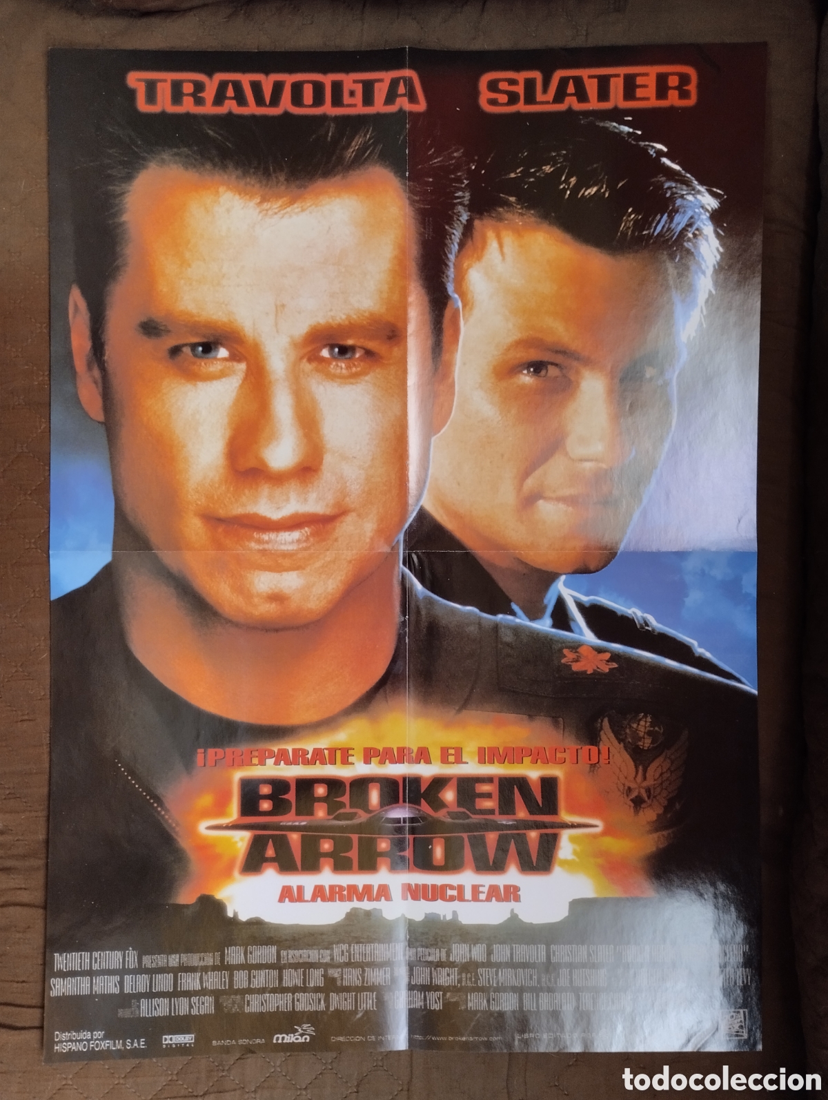 Cine: Poster de la pelicula Broken arrow alarma nuclear.
