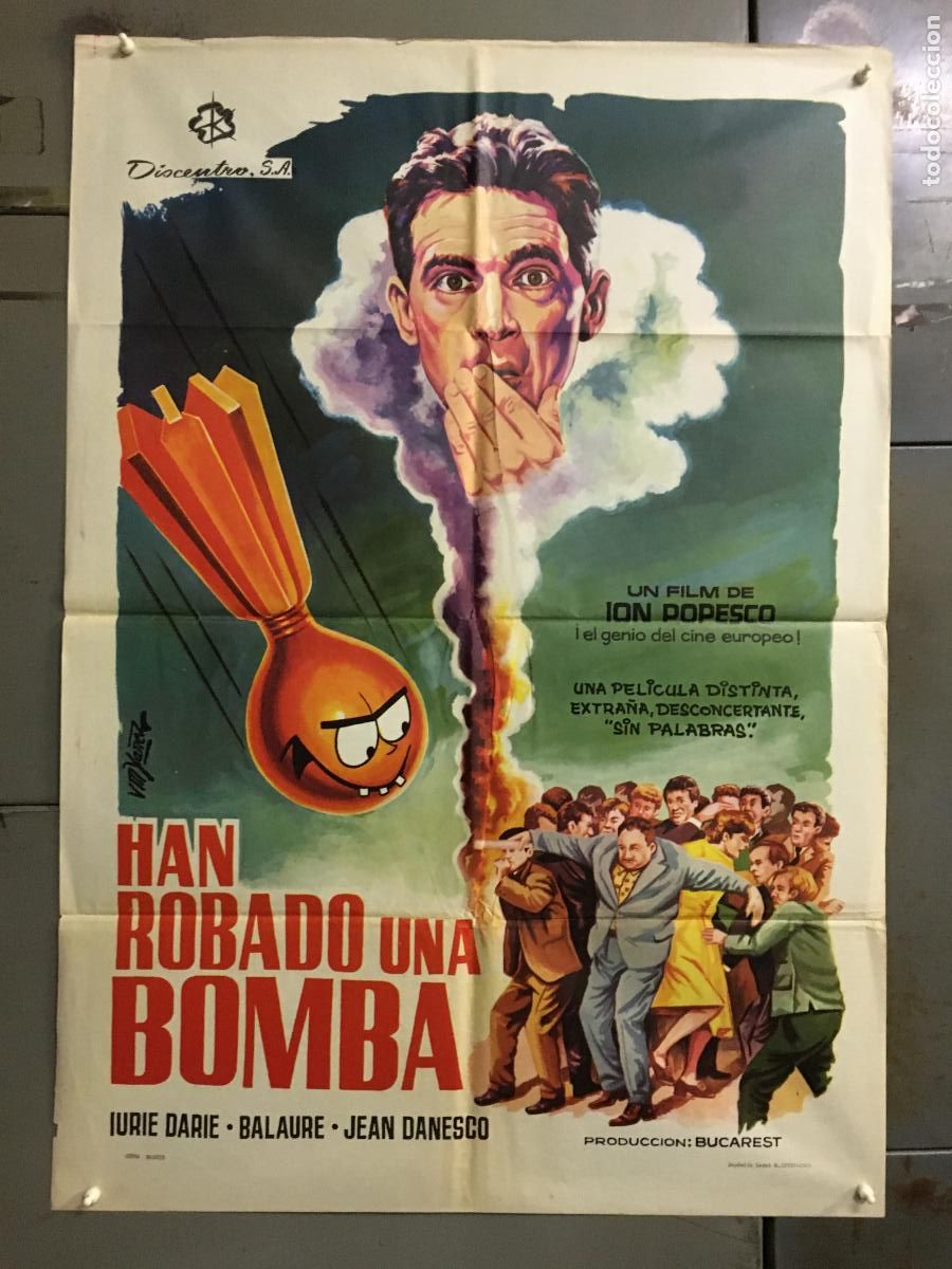 Kino: AFN87 HAN ROBADO UNA BOMBA ION POPESCU-GOPO CINE RUMANO YA&Ntilde;EZ POSTER ORIGINAL 70X100 ESTRENO