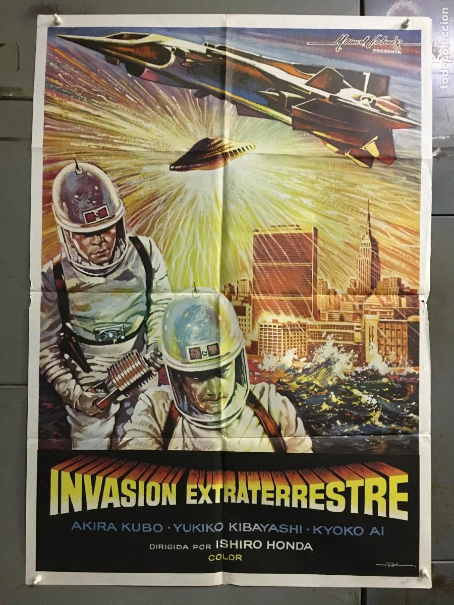 Cin&eacute;ma: AFN89 INVASION EXTRATERRESTRE ISHIRO HONDA TOHO GODZILLA MONSTRUOS JAPONESES POSTER ORIG 70X100 ESTR