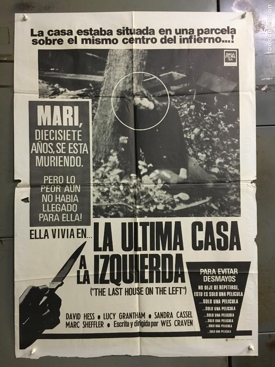 Kino: AFN92 LA ULTIMA CASA A LA IZQUIERDA WES CRAVEN POSTER ORIGINAL 70X100 ESTRENO