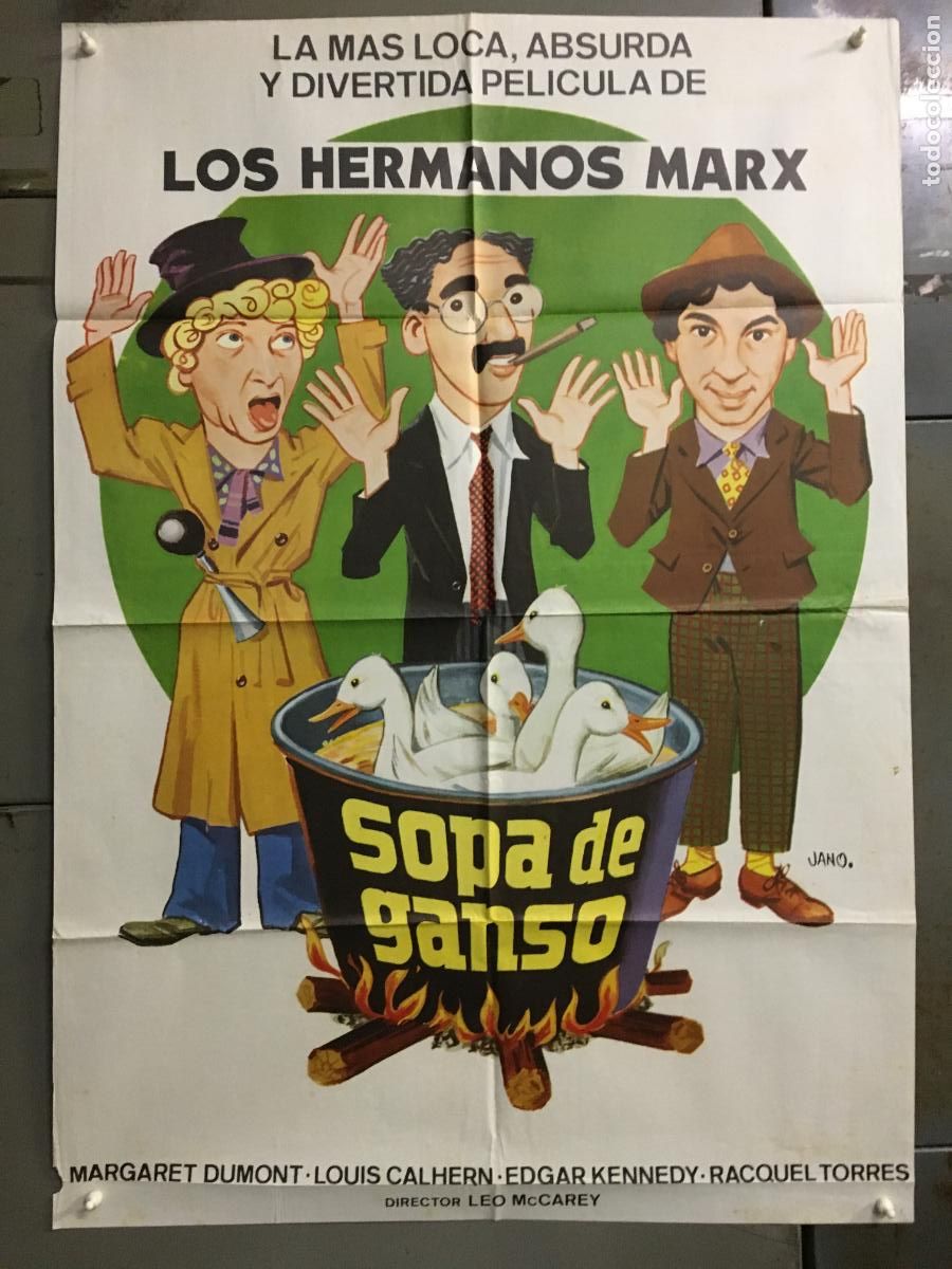 Cine: AFN93 SOPA DE GANSO HERMANOS MARX POSTER ORIGINAL 70X100 ESPA&Ntilde;OL